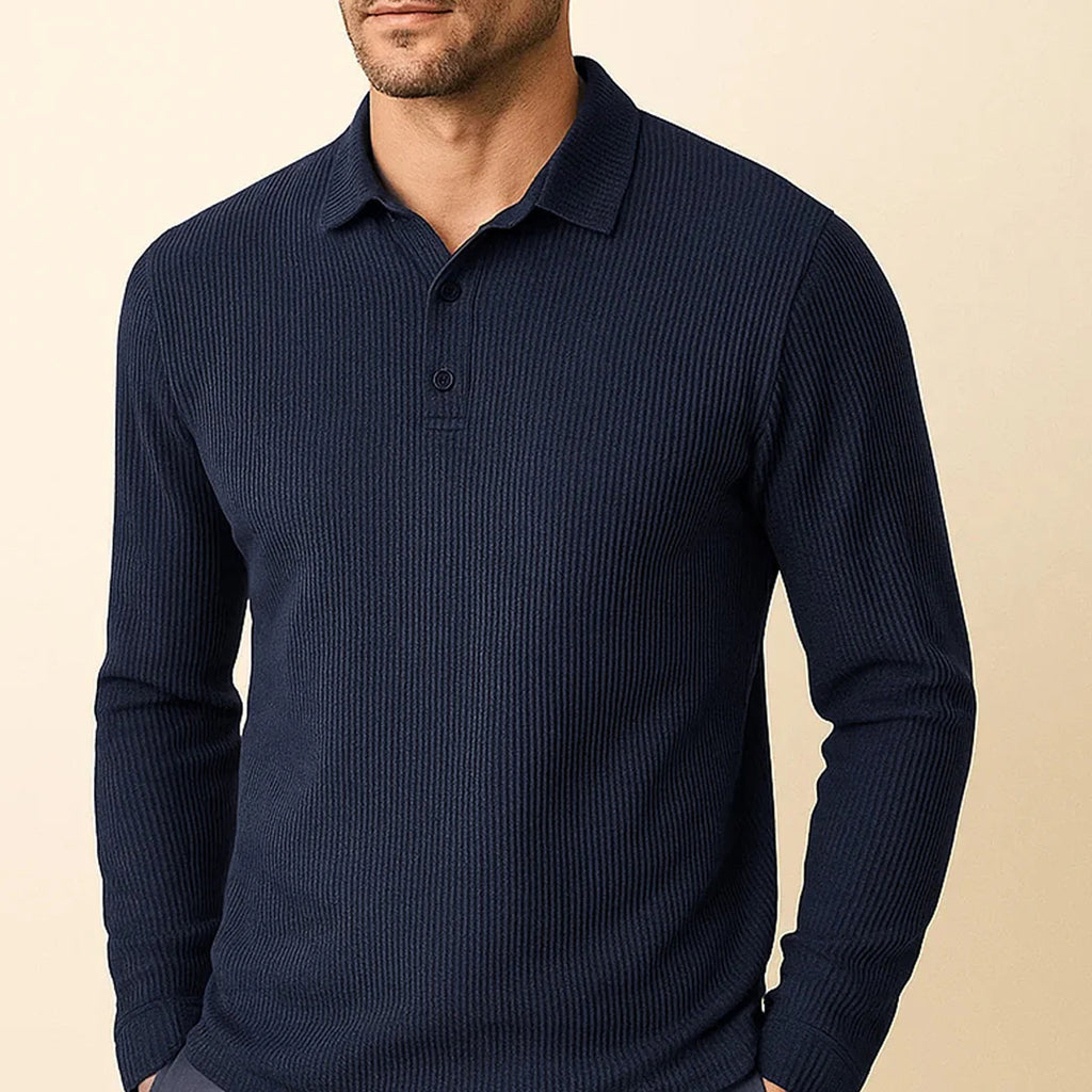 Men's Ultra Comfortable Long Sleeve Polo Shirt