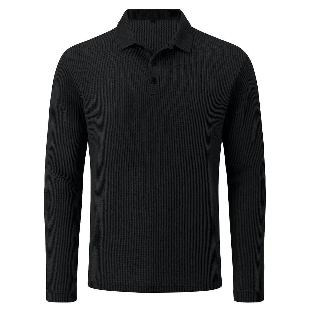 Men's Ultra Comfortable Long Sleeve Polo Shirt